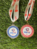 Customisable metal medals fully bespoke with optional personalised ribbon, ideal keepsake / awards
