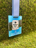 A bespoke rectangular shaped acrylic medal designed to your club/company colours, with optional personalised ribbon. 