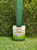 A bespoke rectangular shaped acrylic medal designed to your club/company colours, with optional personalised ribbon. 