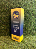 A fully customised trophy, wooden Premier League style block award personalised to your clubs shirt or colours.